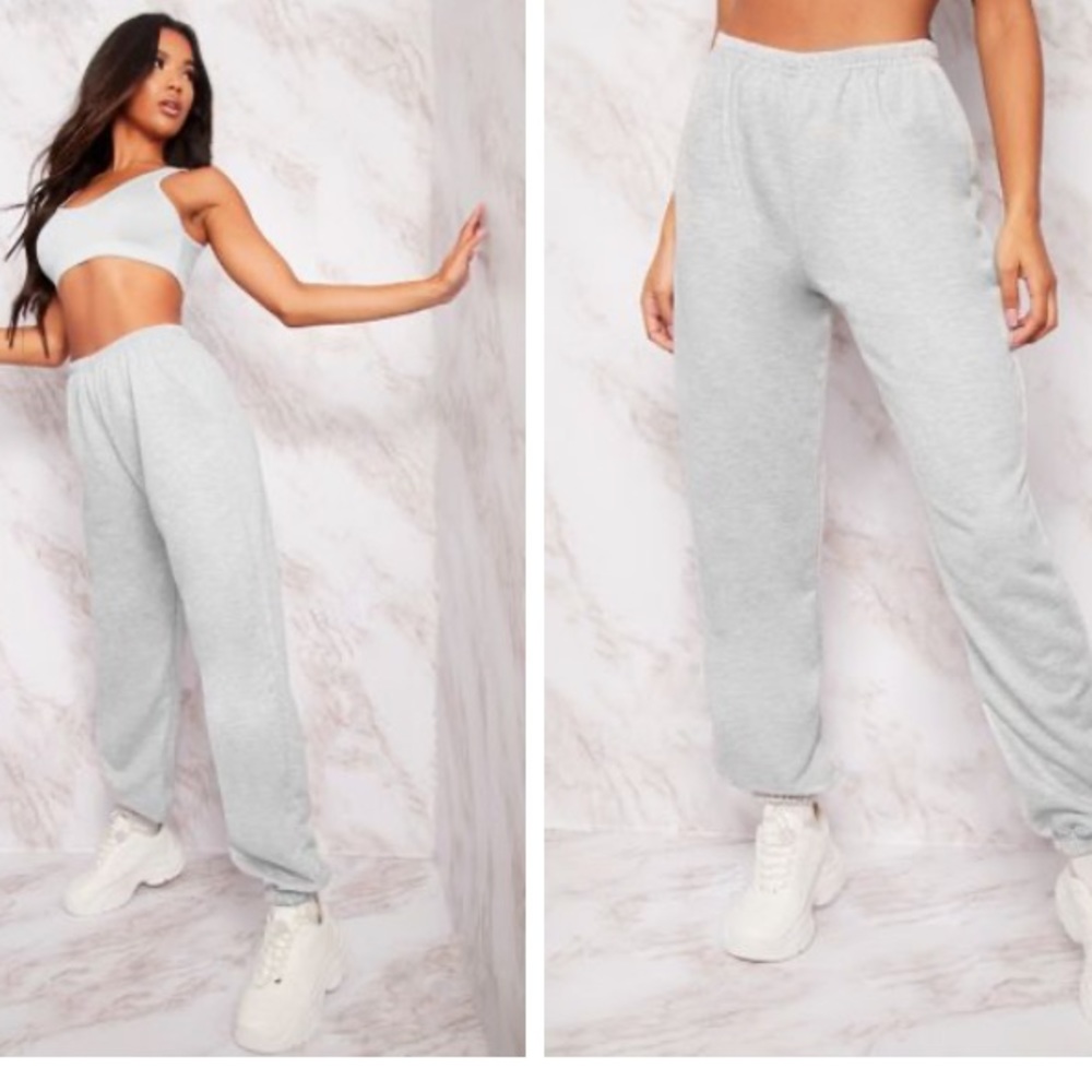 PrettyLittleThing Basic Grey Joggers